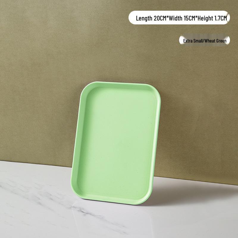 Rectangular Plastic Tea and Snack Tray for Home, Hotel, or Restaurant Use