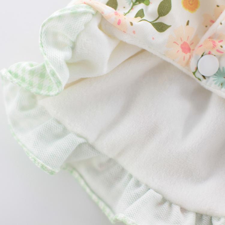 Pet Dog Plaid Flower Maid Dress Cat Dresses Maltese Cute Style Floral Dress Dog Clothes for Small Dogs Puppy Clothes