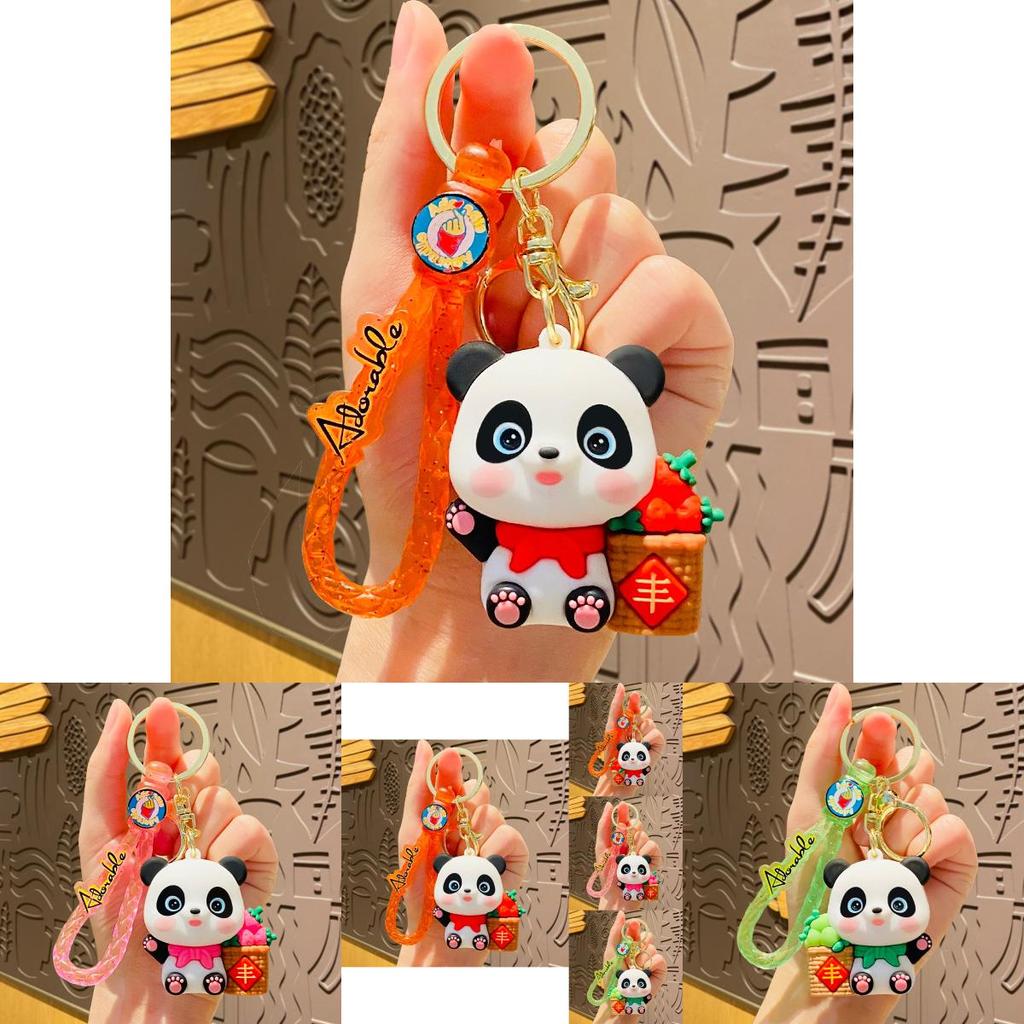 Charming Panda Keychain Adorable Silicone Accessory For Bags And Gifts