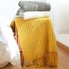 Soft Nordic Knitted Blanket Breathable Nap Blanket Universal Sofa Plaid Blanket  Office