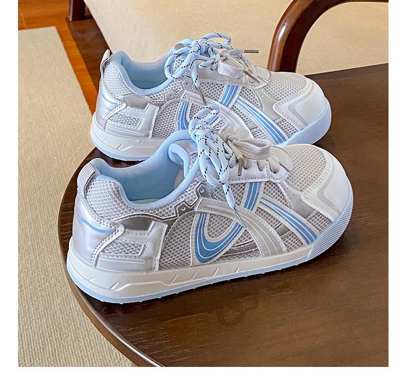 Niche Mesh Lace-up Little White Shoes Women's 2025 Summer New Fashion Versatile Comfortable Sports Leisure Lightweight Board Shoes