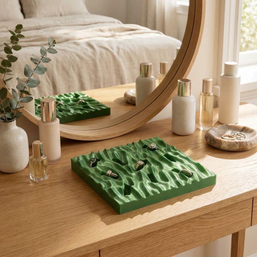 INS 3D Printing Rings Holder Creative Jewelry Storage Tray Ring Display Plates  Room Decor