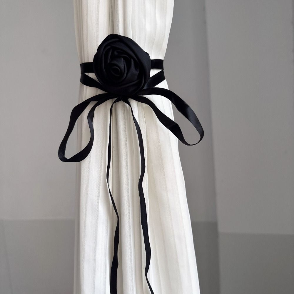 2PCS Elegant Ribbon Curtain Buckle Multi-function Curtains Tie Rope Curtain Straps  Living Room