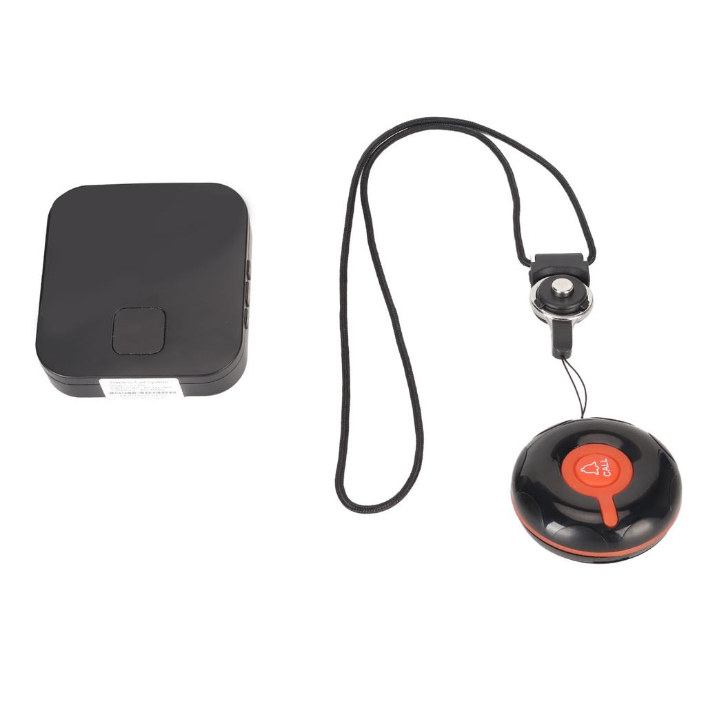 Smart Call System 1 Transmitter 1 Receiver Wireless Caregiver Pager SOS Call Button with LED Light
