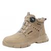 Men's Steel Toe Safety Work Shoes Anti-Puncture Insulated Durable Smart Buckle.