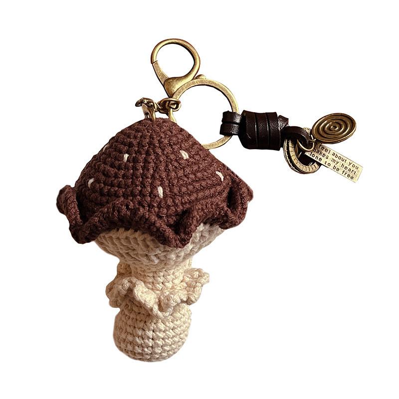Whimsical Design Mushroom Childrens Bag Cozy Knitted Fabric Ideal Kids For