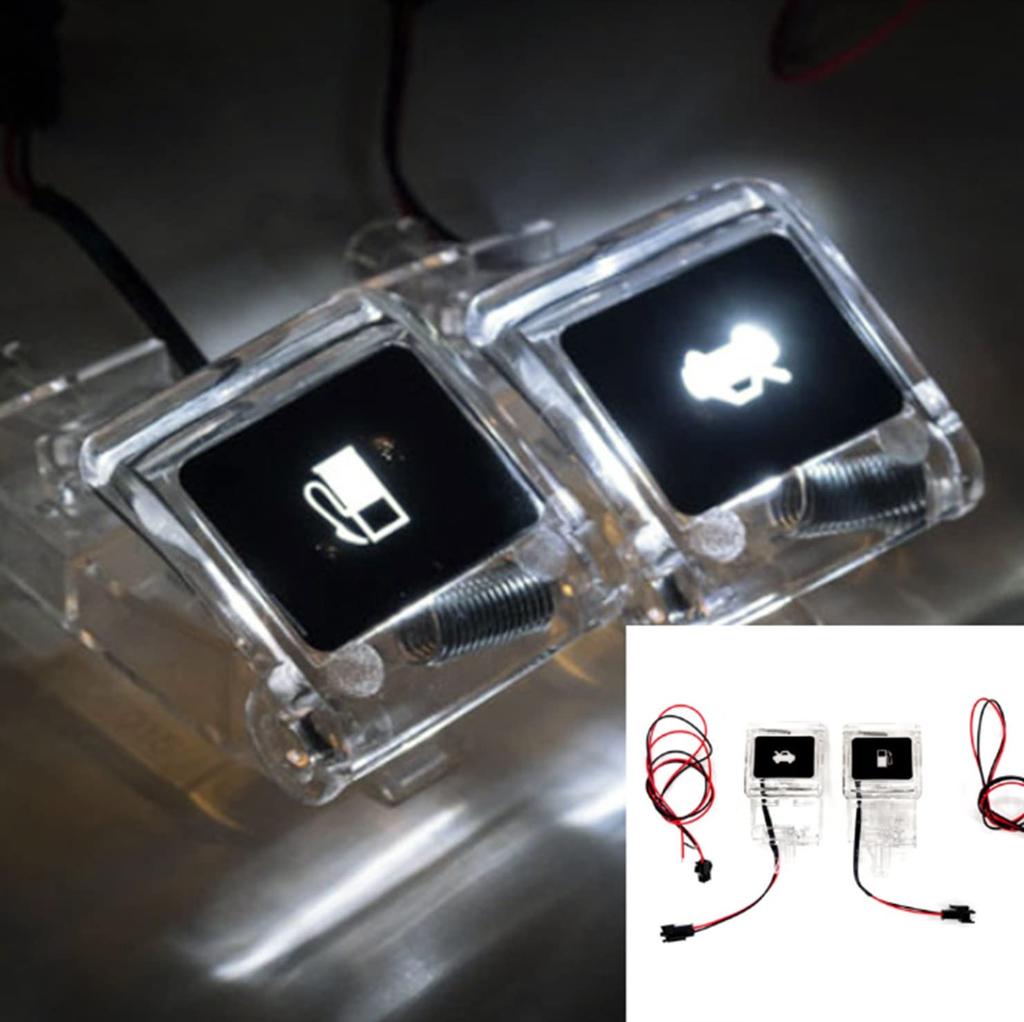 Universal Toyota Fuel Filler Lever with LED Compatible with Many including 200 Lever/Hood Light, Vehicles, Hiace, Series, Alphard, etc. (White Light)