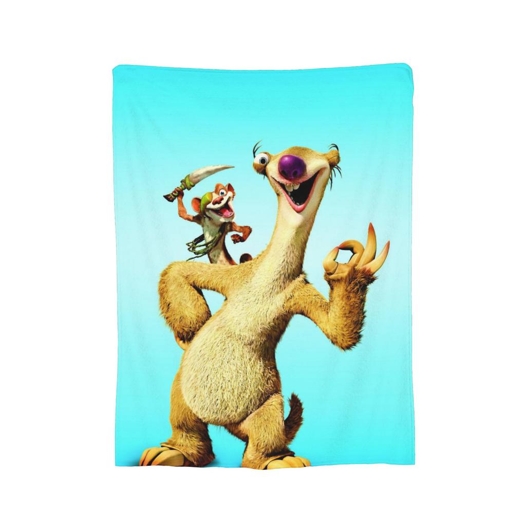 Cartoon Ice Ages Blanket Fleece Autumn/Winter  Breathable Ultra-Soft Throw Blanket for Home Travel Rug Piece