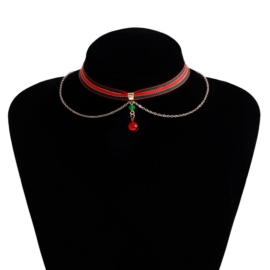 Ornament Christmas Gift Cartoon Drip Santa Necklace Webbing Necklace Christmas