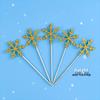 Frozen Princess Snowflake Cake Topper - Acrylic White Christmas Decoration for Baking and Birthdays