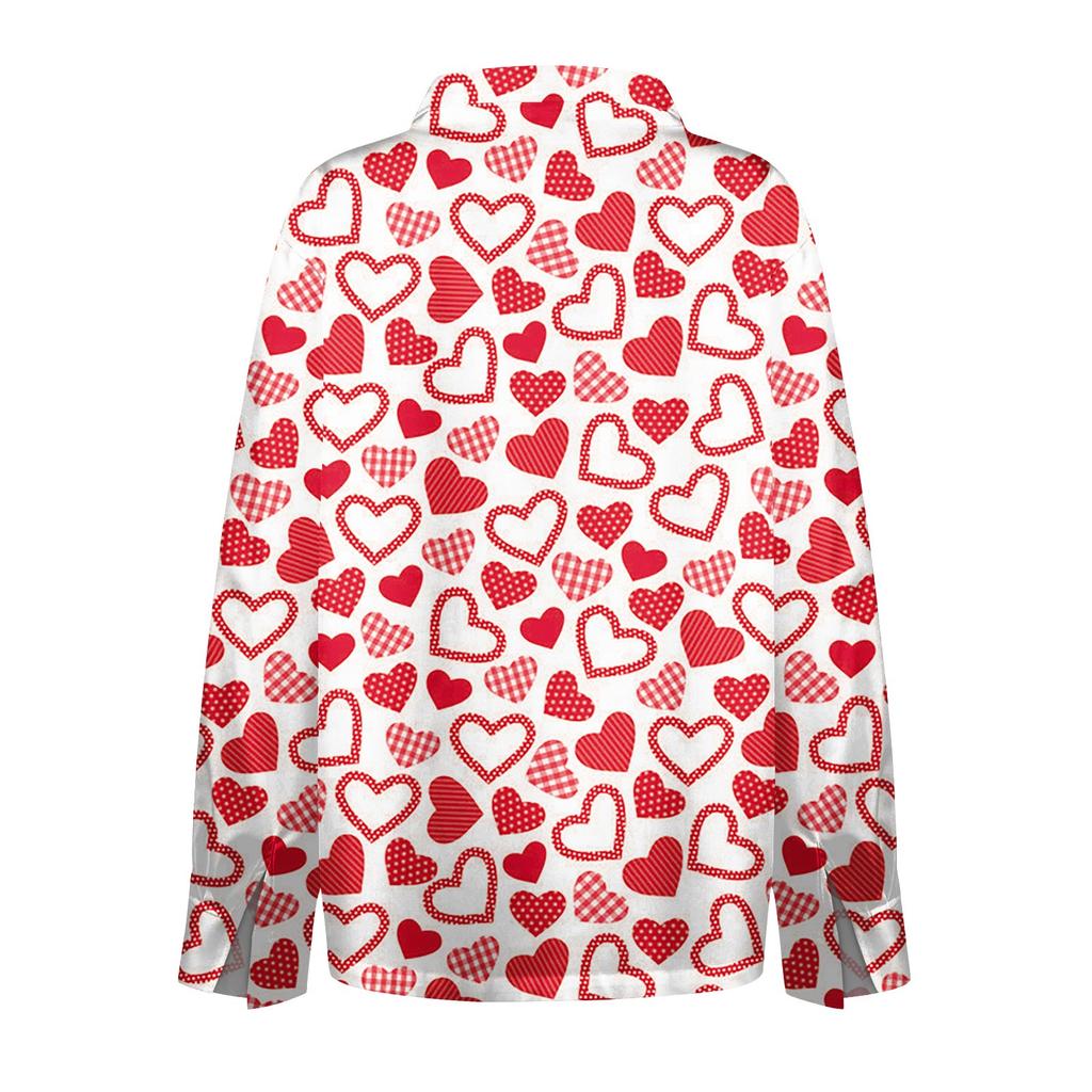 Women's Shirt Blouse Print Button Long Sleeve Casual Basic Shirt Collar Regular Top