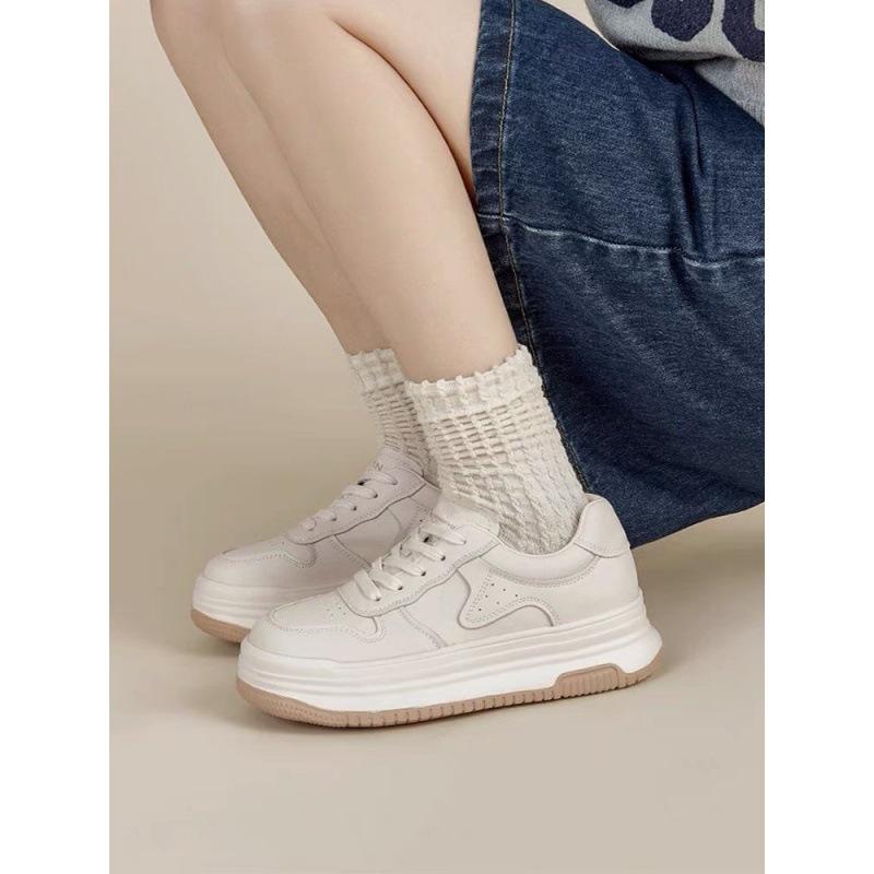 

Взрыв популярности интернет-знаменитостей, белые кроссовки, новые, дышащие, универсальные, с юбкой, толстая подошва, увеличивающие рост, нескользящие, повседневные спортивные туфли, большой объем + V 40