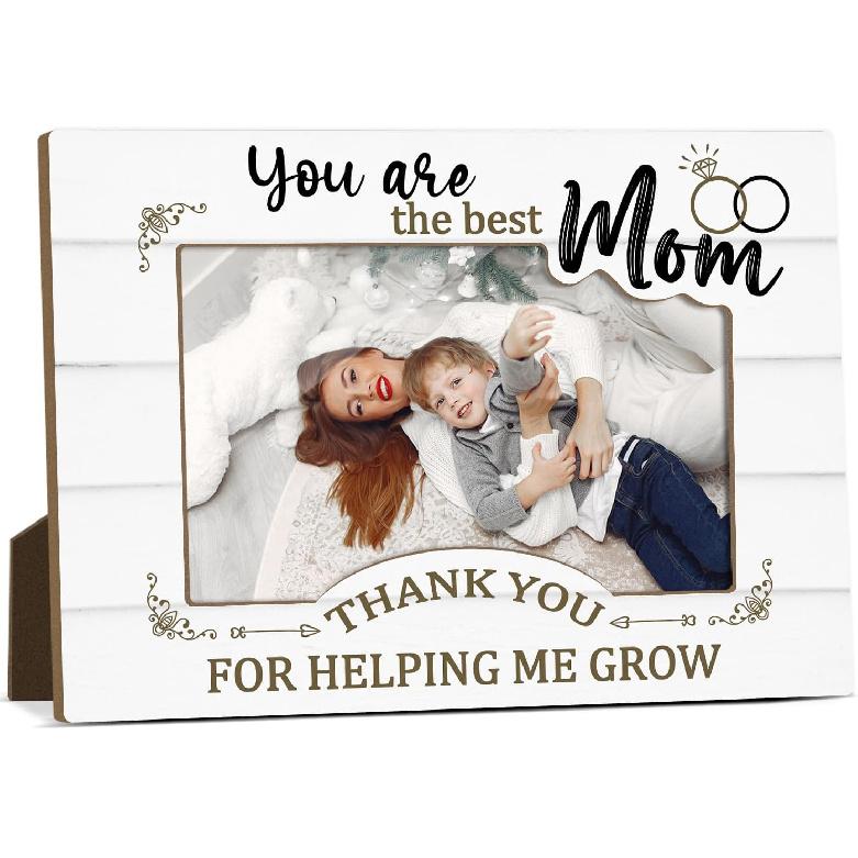 Mommy And Me Mom Picture Frame Wooden Photo Frames 4x6 for Mothers Day Picture Frame Desk Pictures Frames for Mother's Day Decorations for Mothers