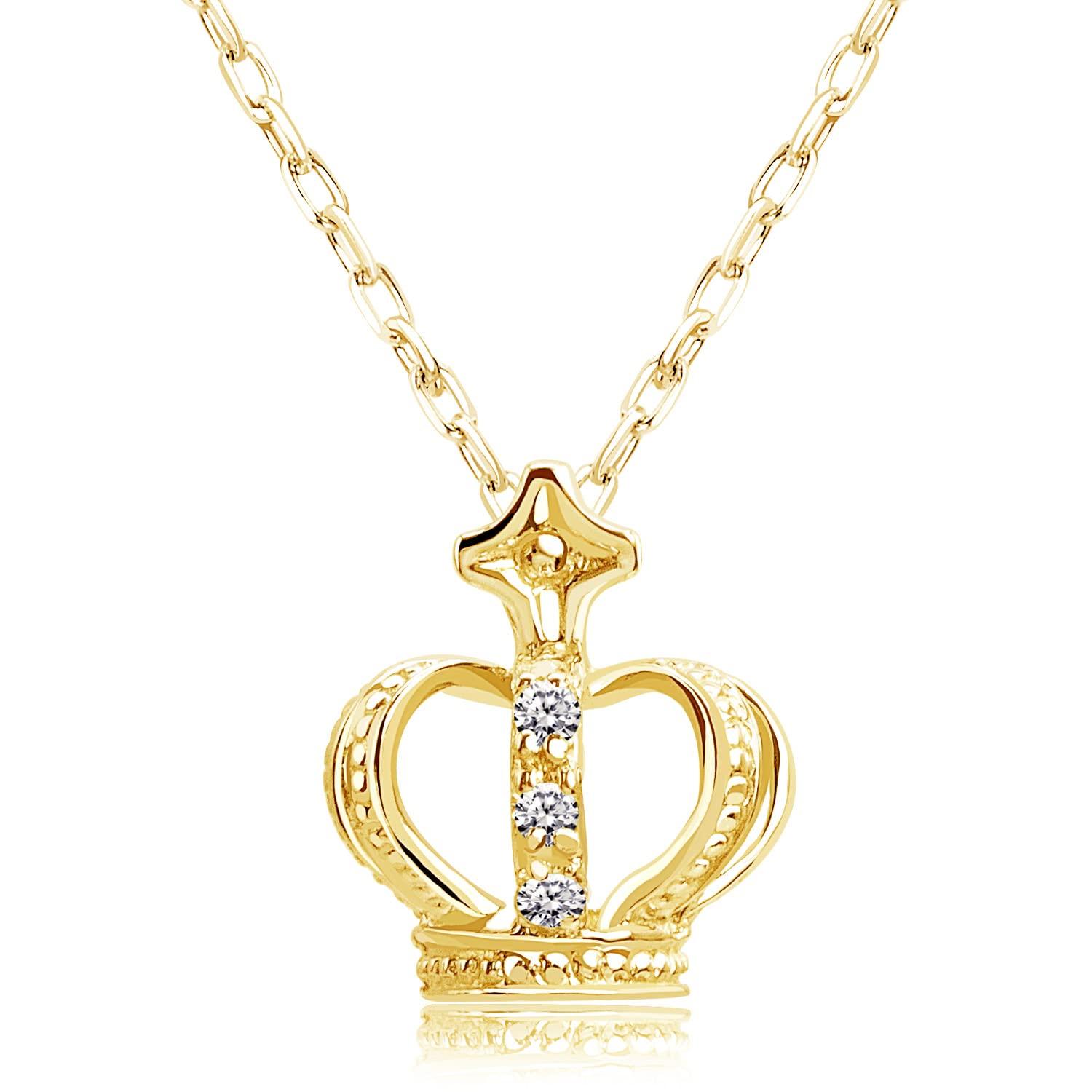 

Sears Crown Necklace for 10K Yellow Gold with Women, 0.02ct Diamond, sp51-0007-yg