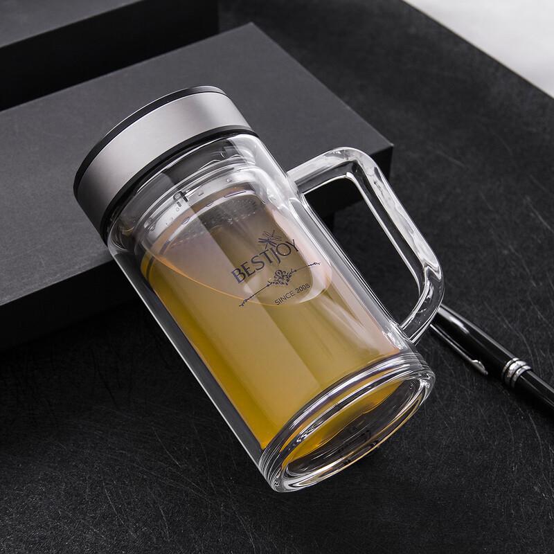 

BESTJOY High Borosilicate Double-Layer Office Mug