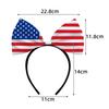 4th of July Patriotic Bow Headbands Red White Blue American Flag Star Hairbands for Women USA Independence Day Party Decorations
