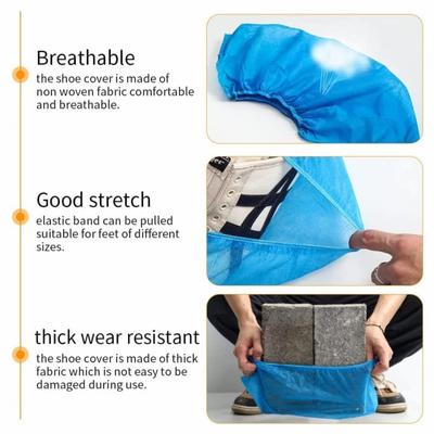 Disposable Shoe Covers Non-Slip 100PCS Shoe Boot Covers Non-Woven Waterproof One Size Fits Most Carpet Indoors Garden Booties