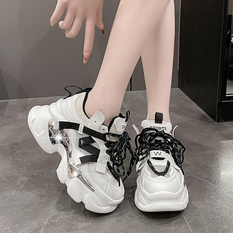 Fashion 2025 Fashion Spring Autumn Sneakers Women Lace Up Chunky Platform Sports Dad Shoes Woman Comfort Casual Shoes Zapatillas Mujer