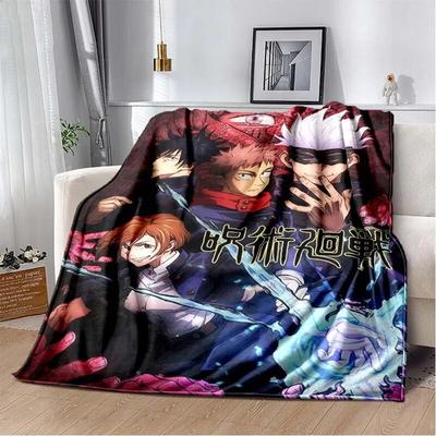 Manta de franela con estampado 3D de J-Jujutsu-K- Kaisen, manta de regalo navideña multiusos, mantas cálidas y suaves para todas las estaciones