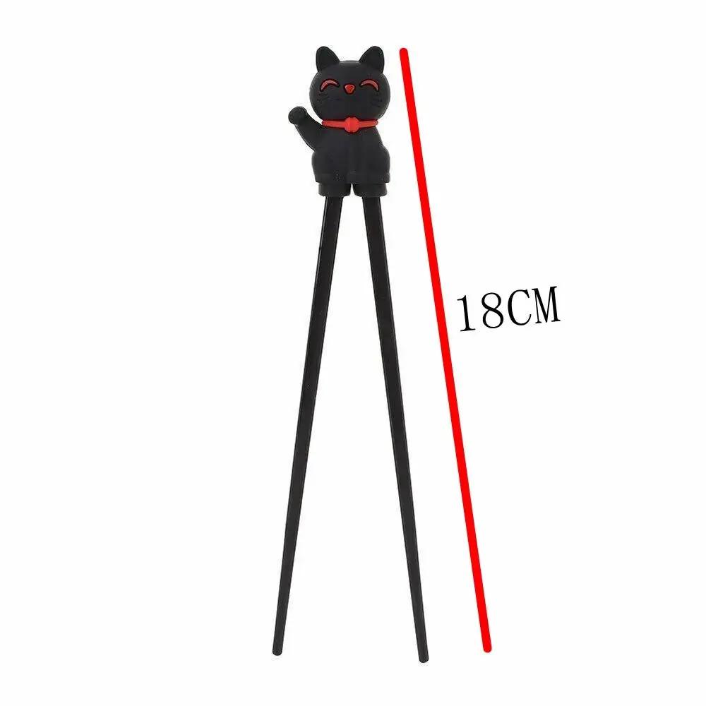 Household Silica gel Cute Cat Helper Flatware Training Chopsticks Practice chopsticks
