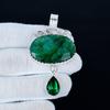 Emerald Pendant, 925 Sterling Silver Handmade Jewelry, Green Tourmaline Silver Pendant, Party Wear Jewelry For Women's, Pendant Christmas Jewelry