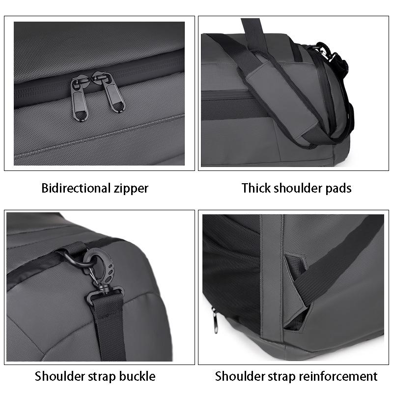 Men's High-End Wear-Resistant Insulated Travel Fitness Bag with Wet/Dry Separation