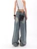 Oversized American Style Distressed Jeans for Women High Waisted Straight Leg Loose Fitting Jeans for Slimming and High Street Vibe Wide Leg Mop Pants