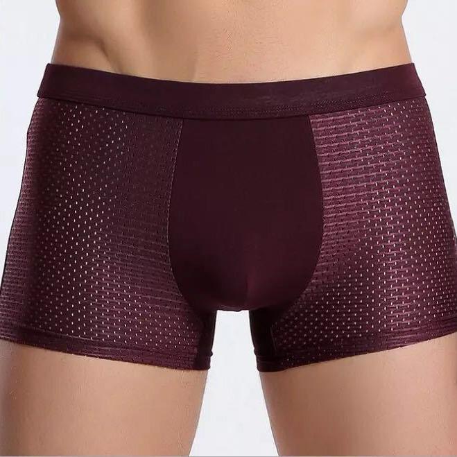 Men's Breathable Mesh Ice Silk Boxer Briefs