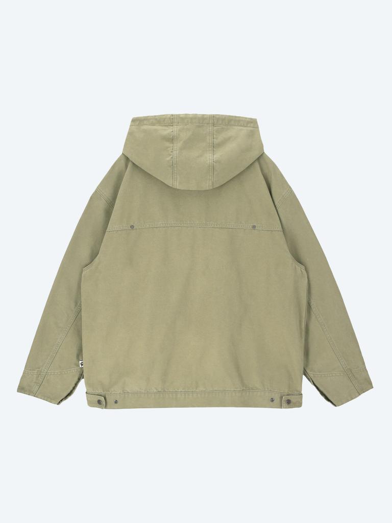 Tony Lawrence Washed Hoodie Work Jacket Light Khaki