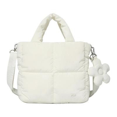 Whooper Solid Color Versatile Comfortable Polyester Tote Bag Large Women Bags White 1100FS254RB01F003150