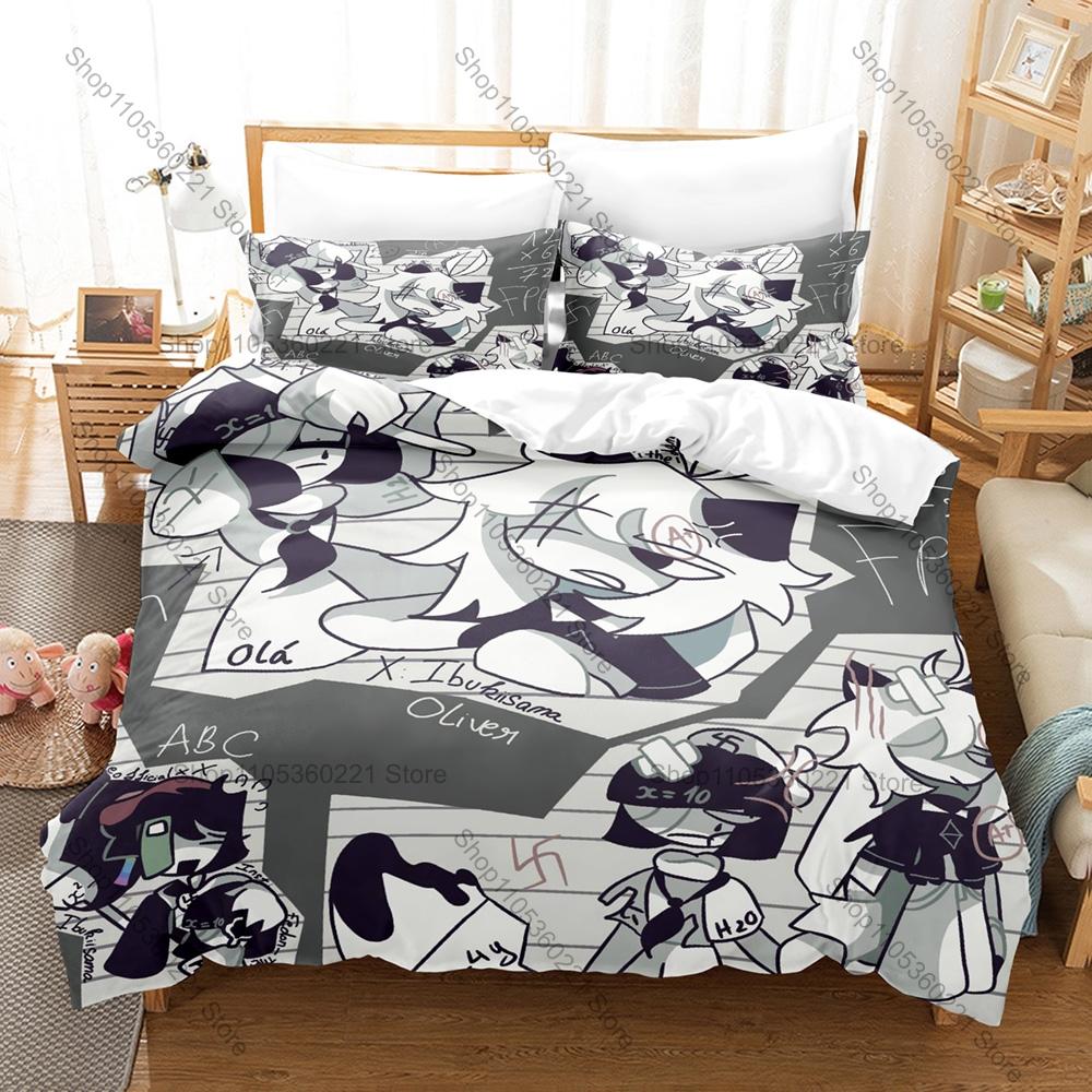 Fundamental Paper Education Theme Bed Set 3 Piece Quilt Cover Set for Fans Comfortable Bedclothes Home Textile All Sizes