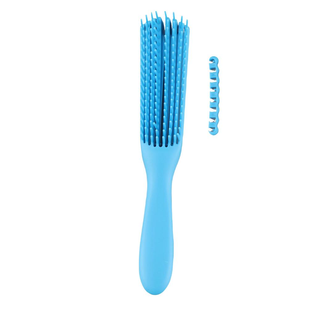 8 Row Detangler Brush Ergonomic Removable Universal Portable Detangling Massage Brush Hair Brush for Women