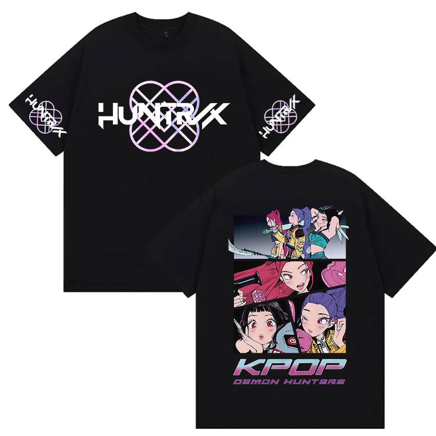 Limited Demon Hunters 2025 K-pop Film Graphic T-Shirt Men Women Clothing Tide Oversized T Shirt Fashion High Quality Cotton Tees