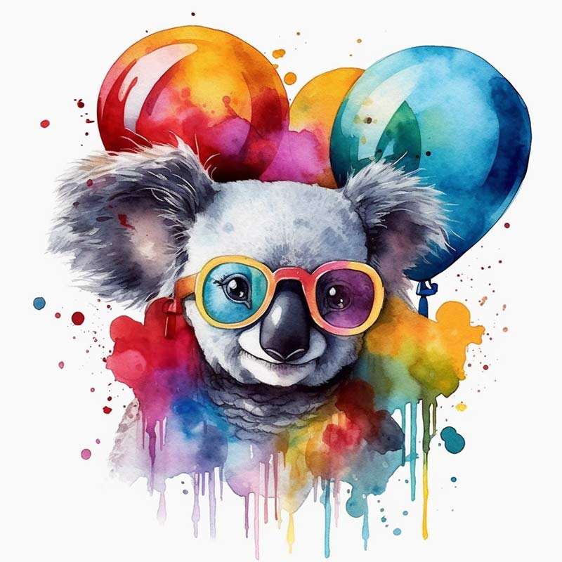Cute Koala Animal Wall Sticker Baby Kids Room Decoration Mural Self-adhesive Bedroom Home Wallpaper Nursery Decor Transparent Decals M446