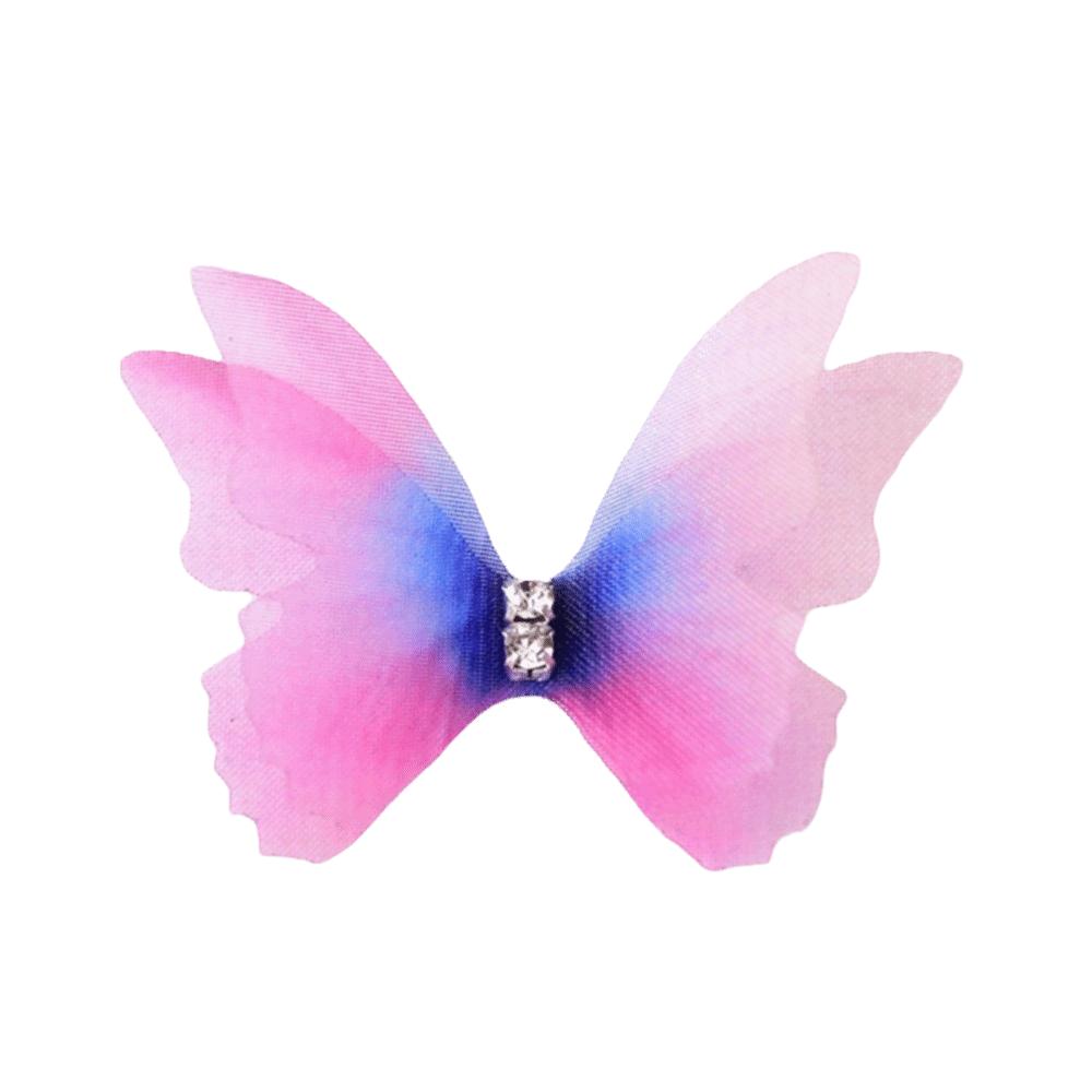 50 ks 3D šifonové vyšívané nášivky motýlů Oblečení Šicí nášivka Svatební doplňky do vlasů