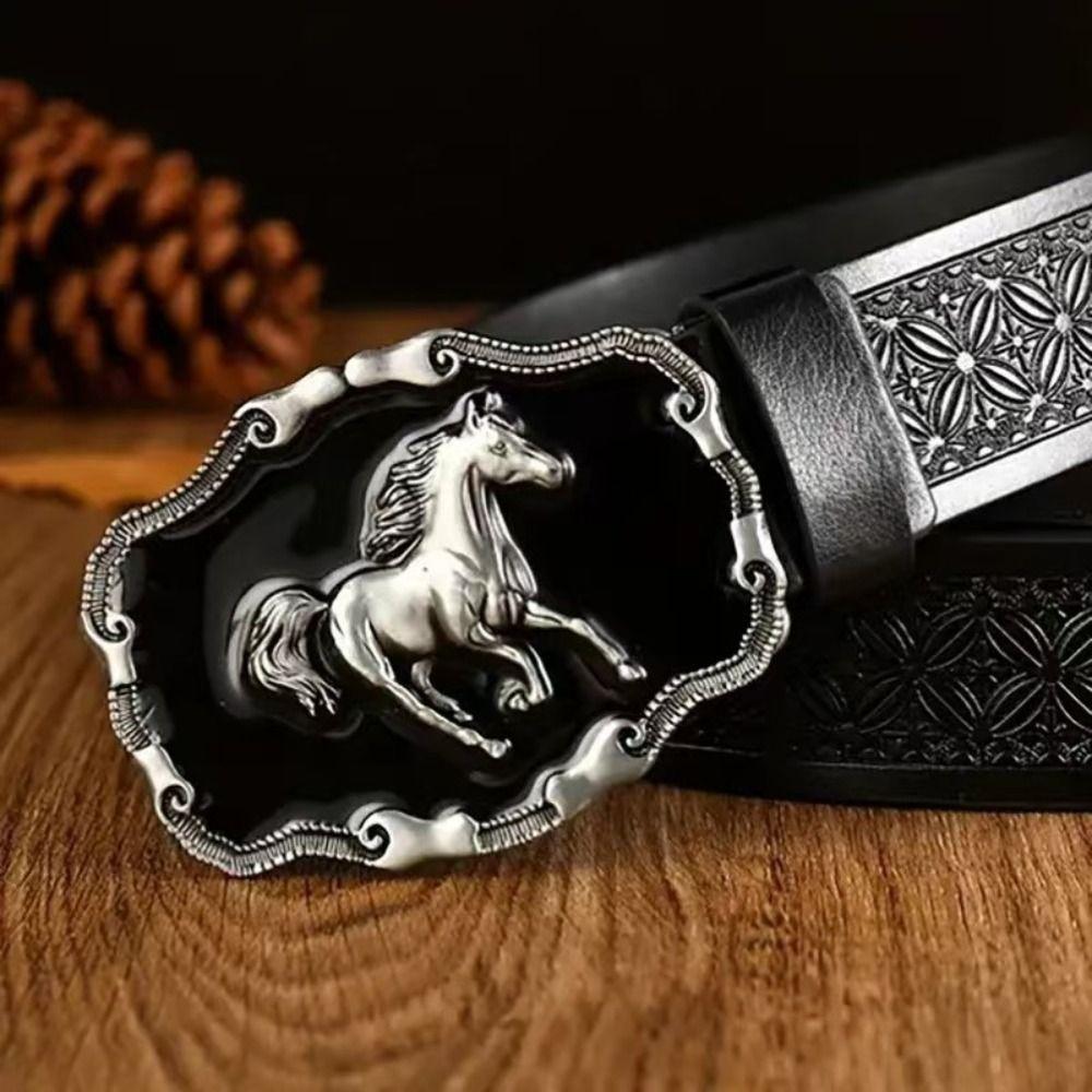 Luxury Design Western Cowboy Belt Trendy Brand Cowboy Waist Belt For Men Woman
