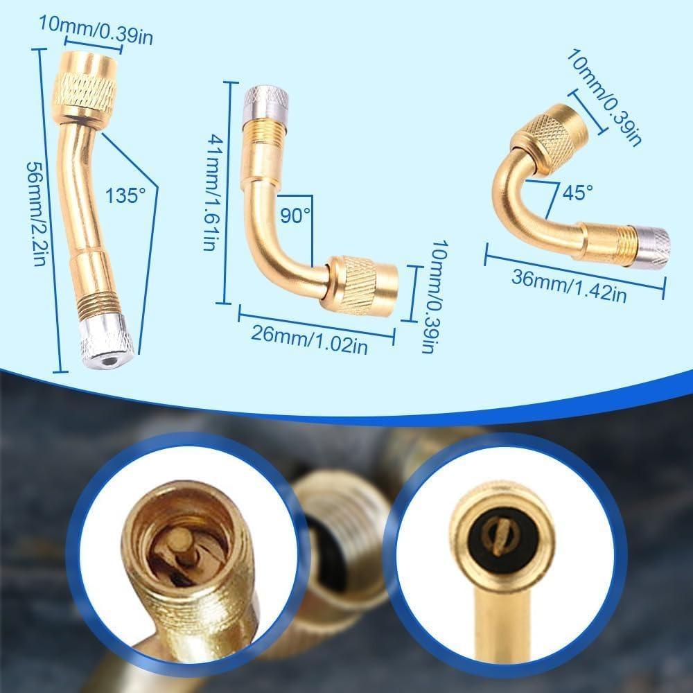Silver Valve Stem Extenders Multi-Function Tire Valve Extender  Balance Bike