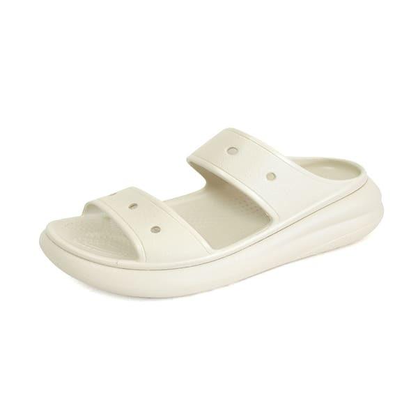 CrocS CruSh Women S Platform Clog Tall SandalS SlipperS Bone Beige 207670 2y2