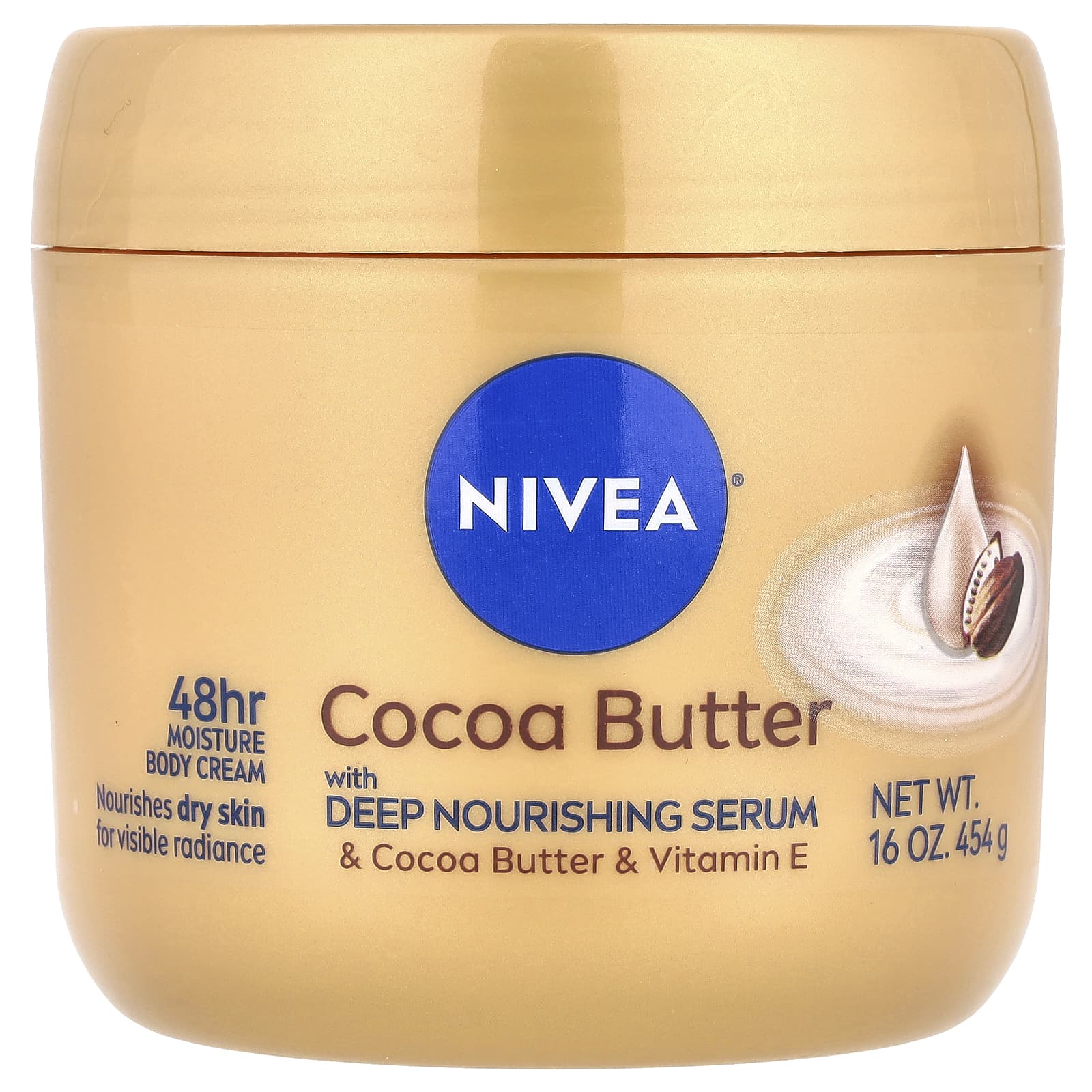 

Nivea, крем для тіла, з маслом какао, 15,5 унцій (439 г)