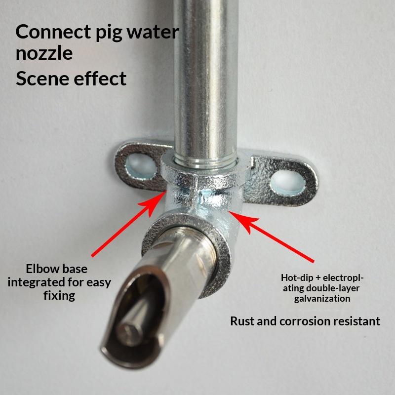 1 Set Schwein Automatische Tränke Edelstahl Wasserspender 1/2 Gewinde für Kleinbetriebe