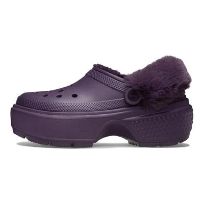 EVA Fashion Soft and Warm Hole Shoes Women's Deep Iris Purple The Plush Part Is Not Removable