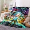1pc Rick and Morty Blanket Lightweight Flannel Throw For Sofa, Bed, Travel, Livingroom, Office, Couch, Chair, And Bed