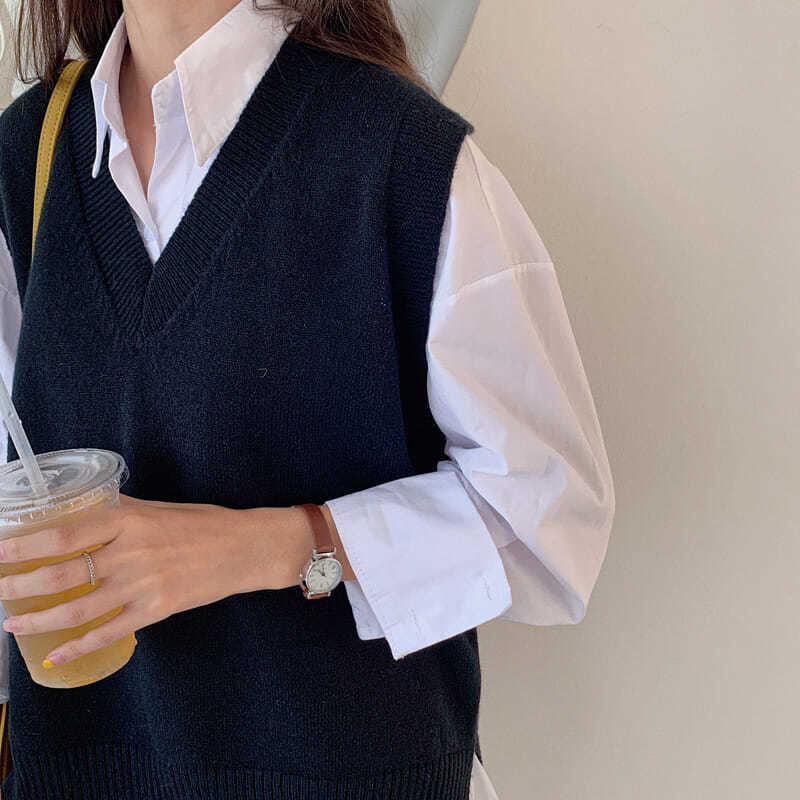 

Женский вязаный жилет, свитер, пуловер, осенне-зимний женский вязаный повседневный теплый жилет без рукавов XL синий