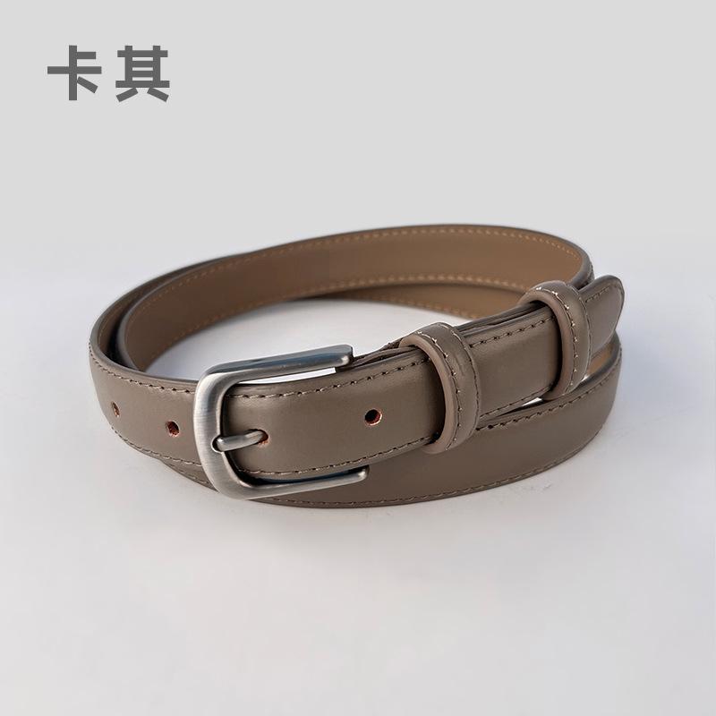 Leather Belt Ladies Cowhide Belt Retro Casual Belt Women'S Belt