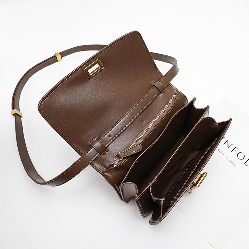 2025 Nová dámská PU kožená taška přes rameno Malá čtvercová krabička Crossbody Tofu peněženka Minimalistická luxusní taška pro ženy