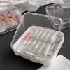Empty Double Layer Nail Boxes For Packaging Square Shape Box  Nail Tips Press On Nail Packaging Case Small Business