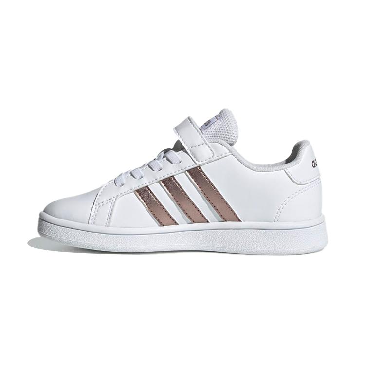 

Adidas Neo GRAND COURT Low top Kids Skateboarding Shoes White Gold Children Aged 3 7 Years Old EF0107 31.5