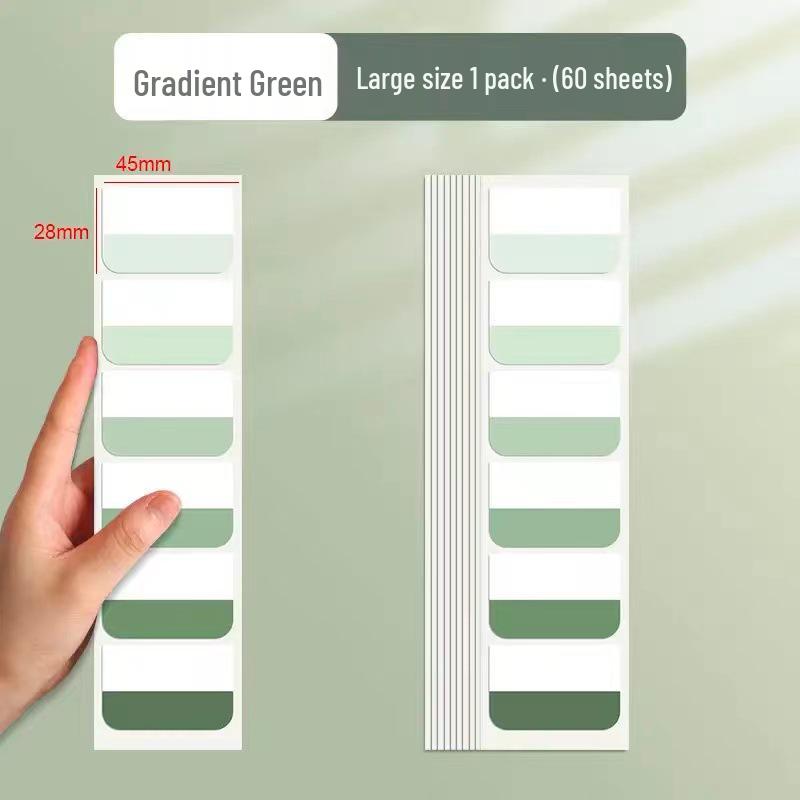 Gradient Index Tabs: Writable Sticky Notes for Students, Popular Internet Celebrity Small Strip Markers.