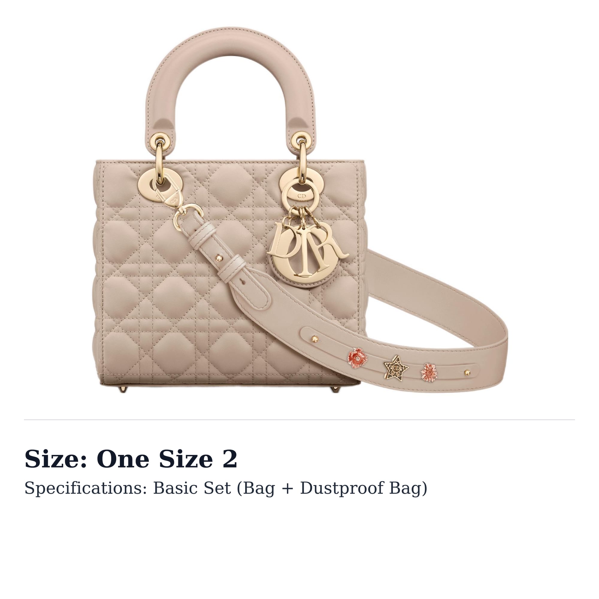 DIOR Lady Dior Lambādas Rokassoma, Pleca