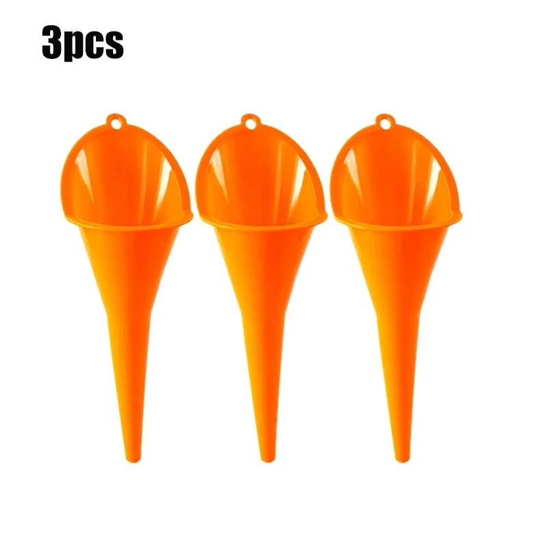 Car Gasoline Oil Fuel Funnel Long Stem Car Motorcycle Refueling Tools Anti-splash Hands-free Plastic Oil Funnel Auto Accessories